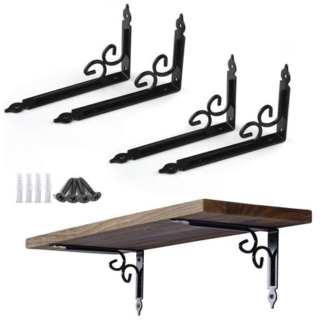 ornamental metal brackets 8 inch|decorative brackets for kitchen shelves.